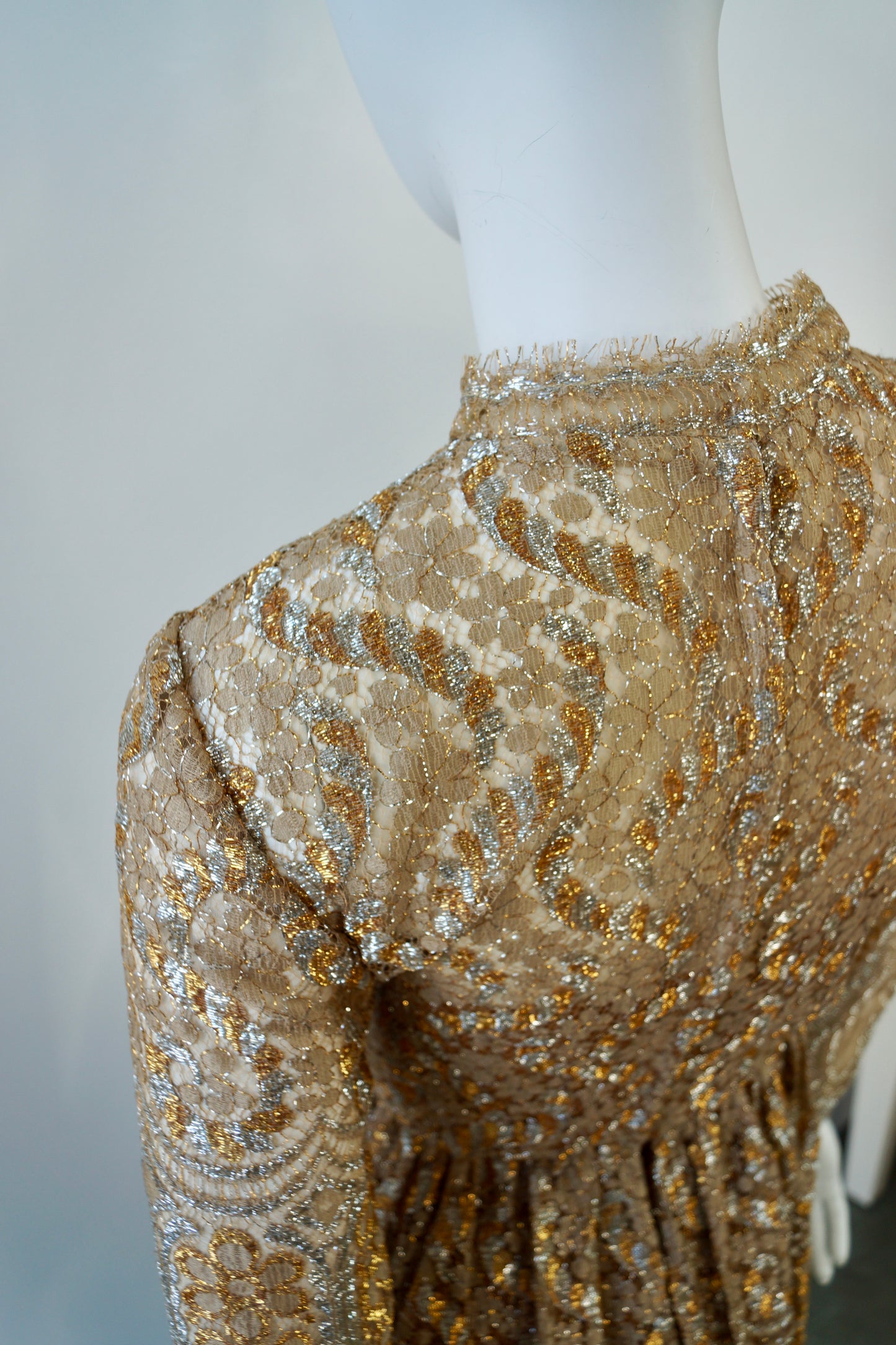 1960's Metallic Lace Dress