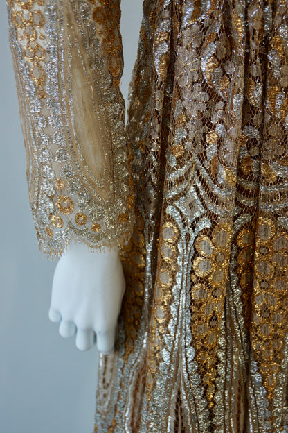 1960's Metallic Lace Dress