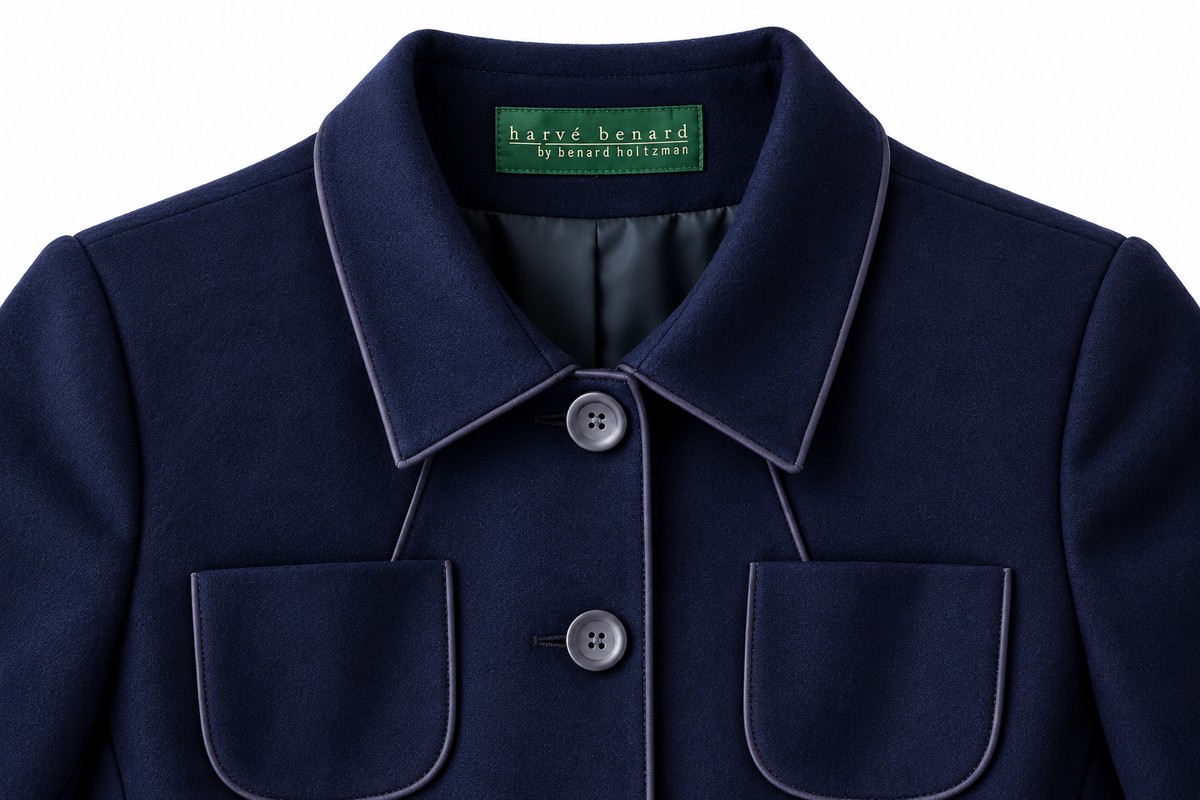 Harvé Benard Navy Wool Jacket