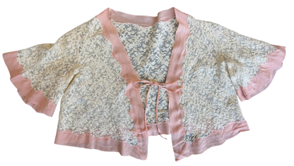 Antique Silk Lace Bed Jacket