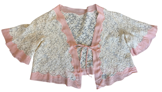 Antique Silk Lace Bed Jacket