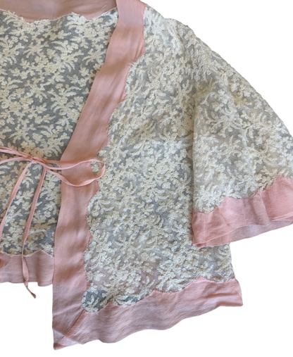 Antique Silk Lace Bed Jacket