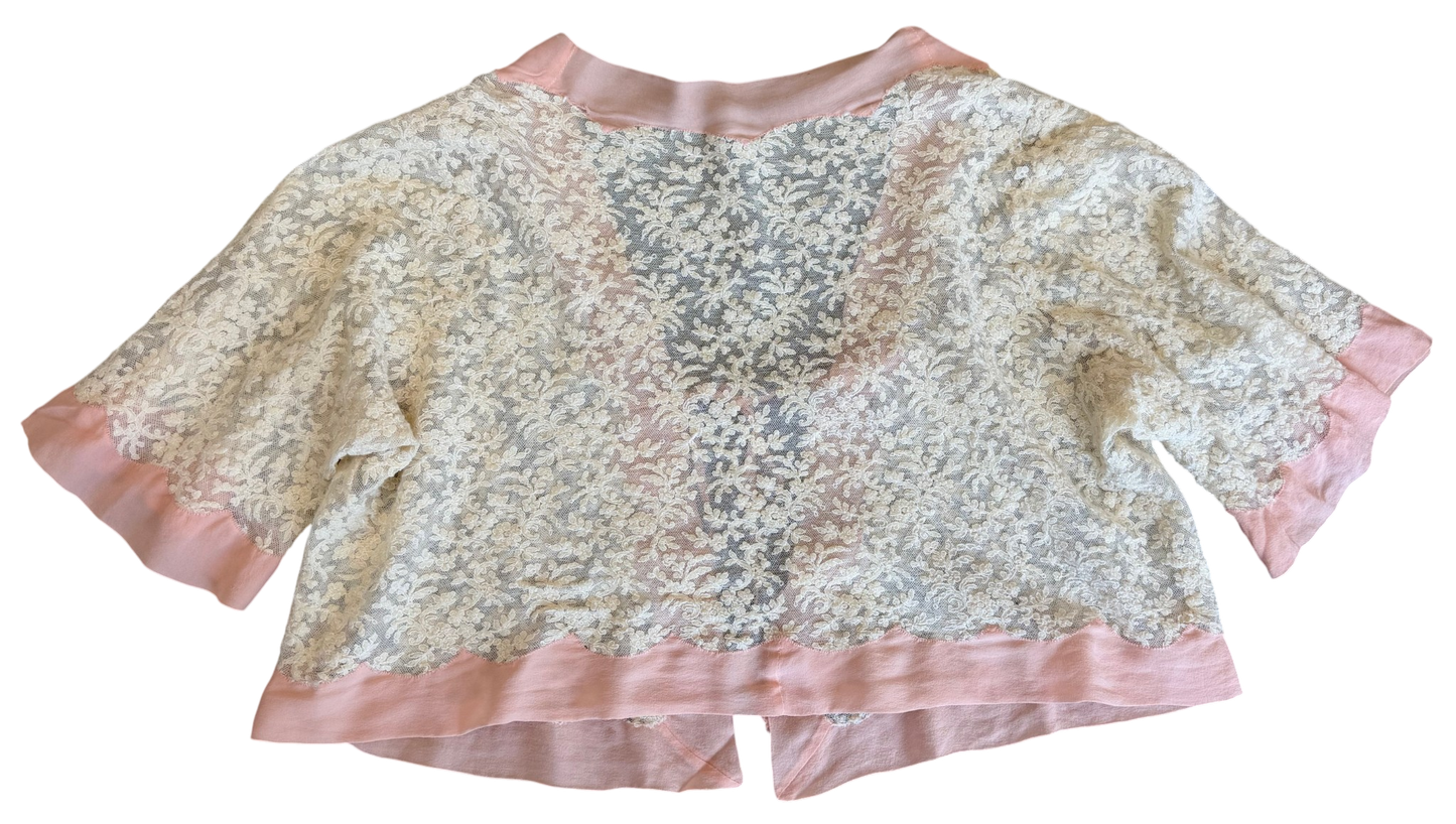 Antique Silk Lace Bed Jacket