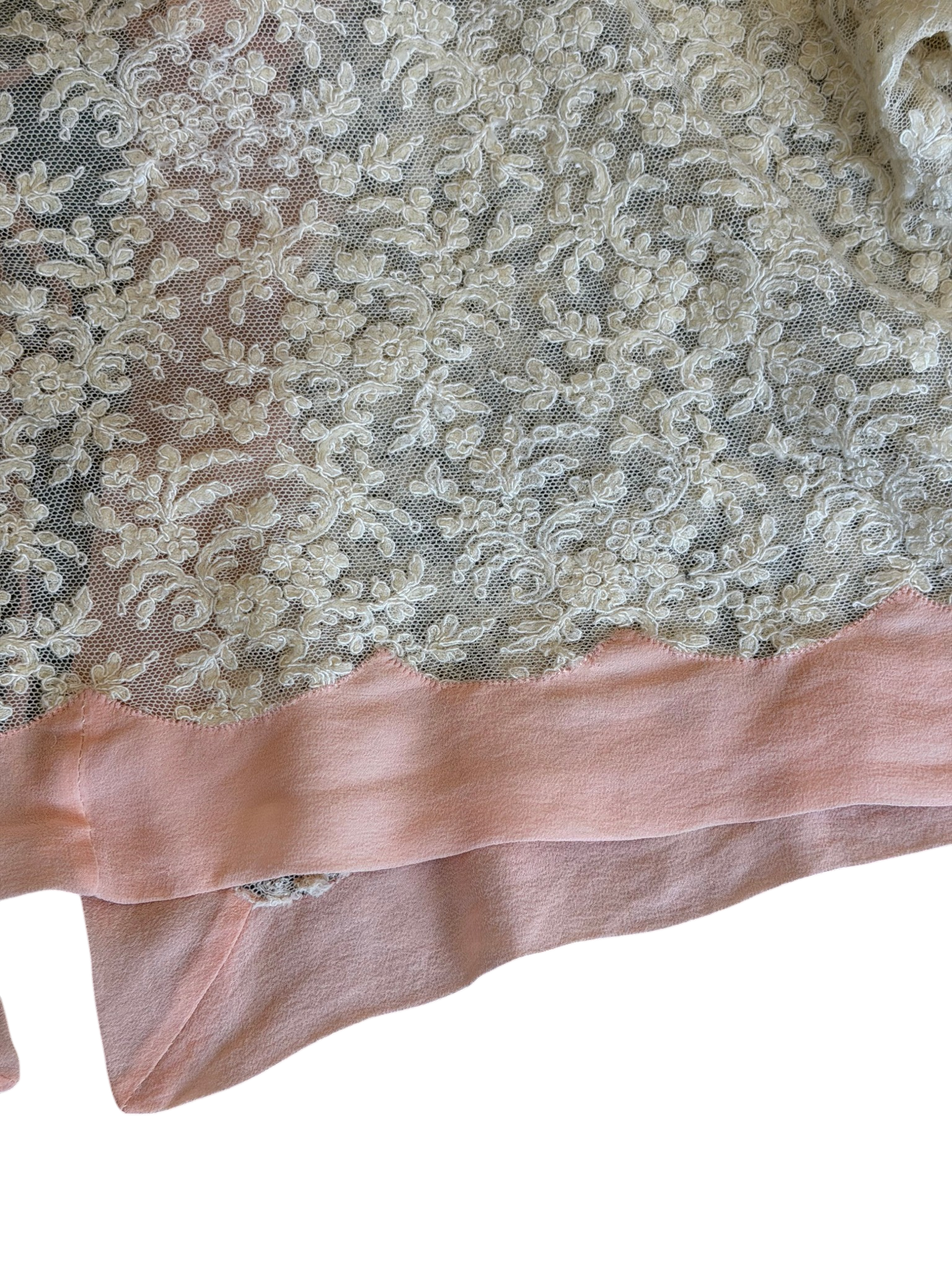 Antique Silk Lace Bed Jacket