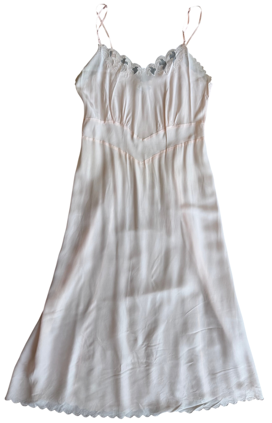 Pale Pink Scalloped Laros Slip Dress