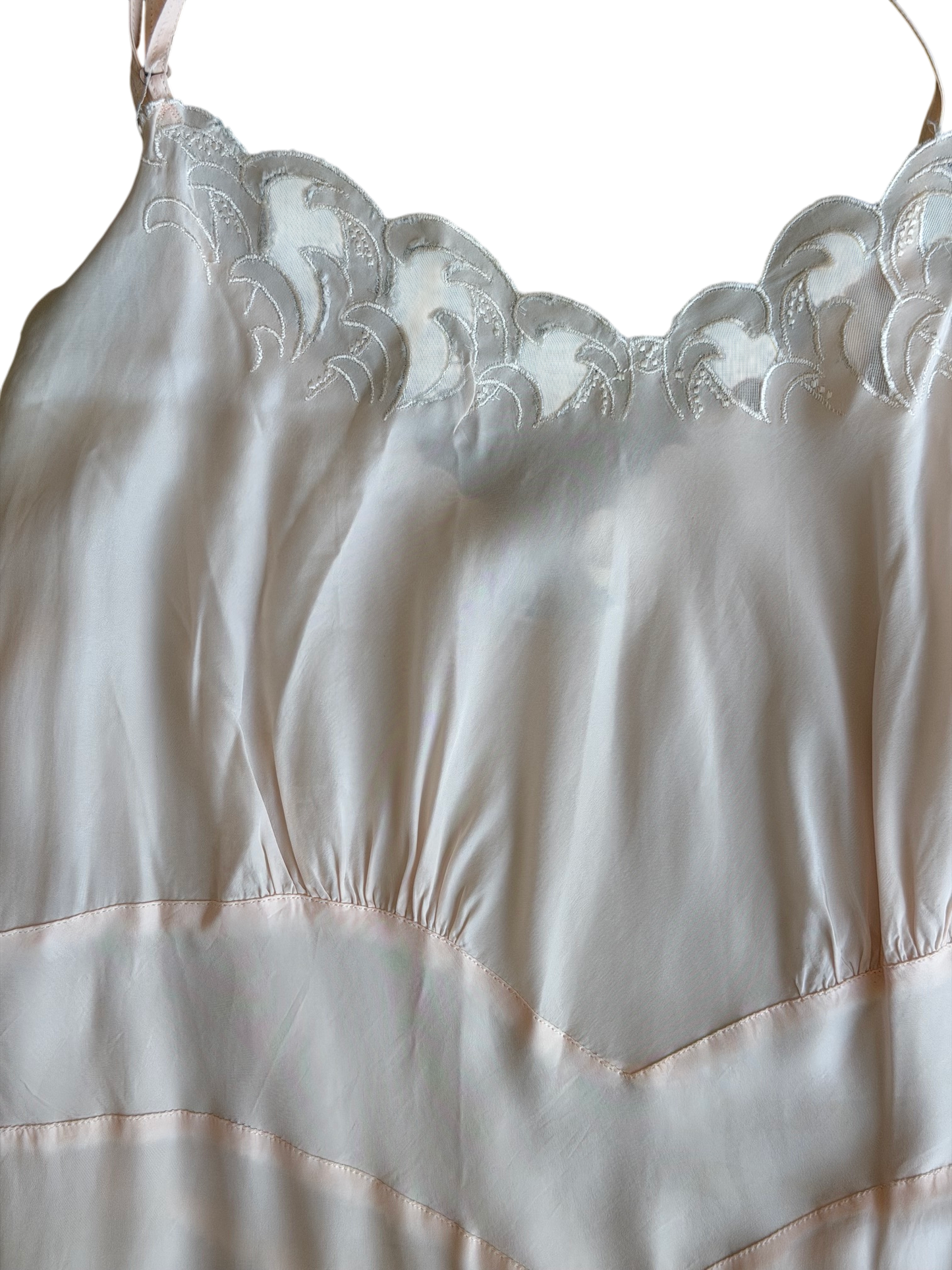 Pale Pink Scalloped Laros Slip Dress
