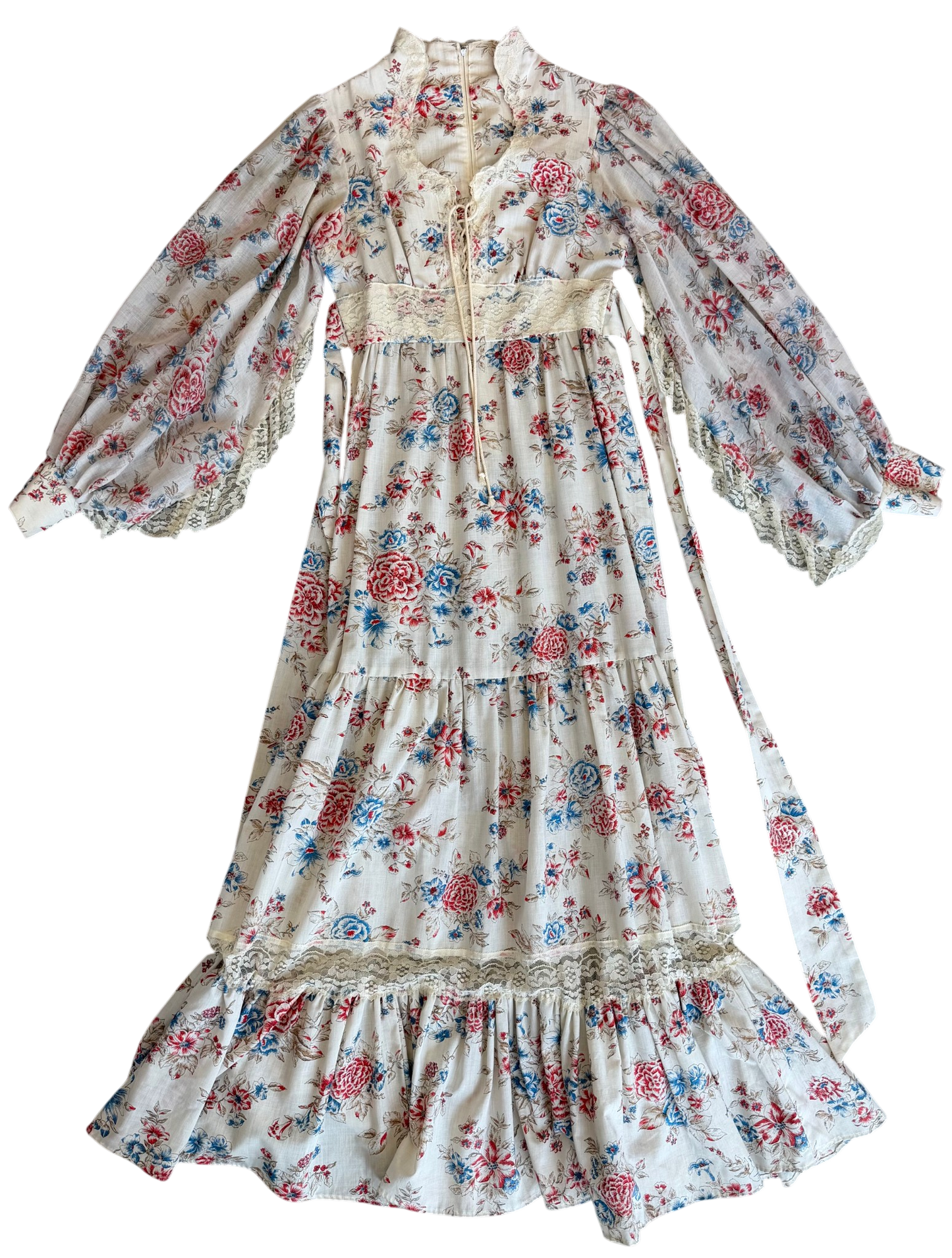 1970's Cotton Prairie Dress