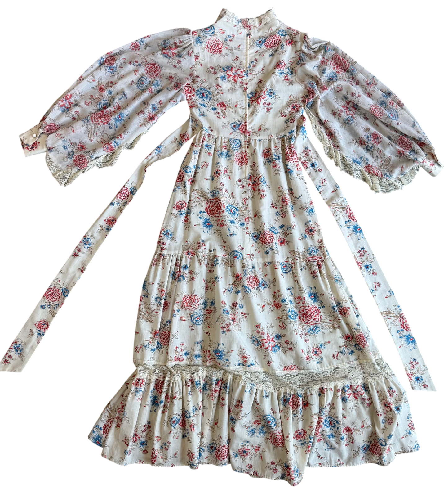 1970's Cotton Prairie Dress