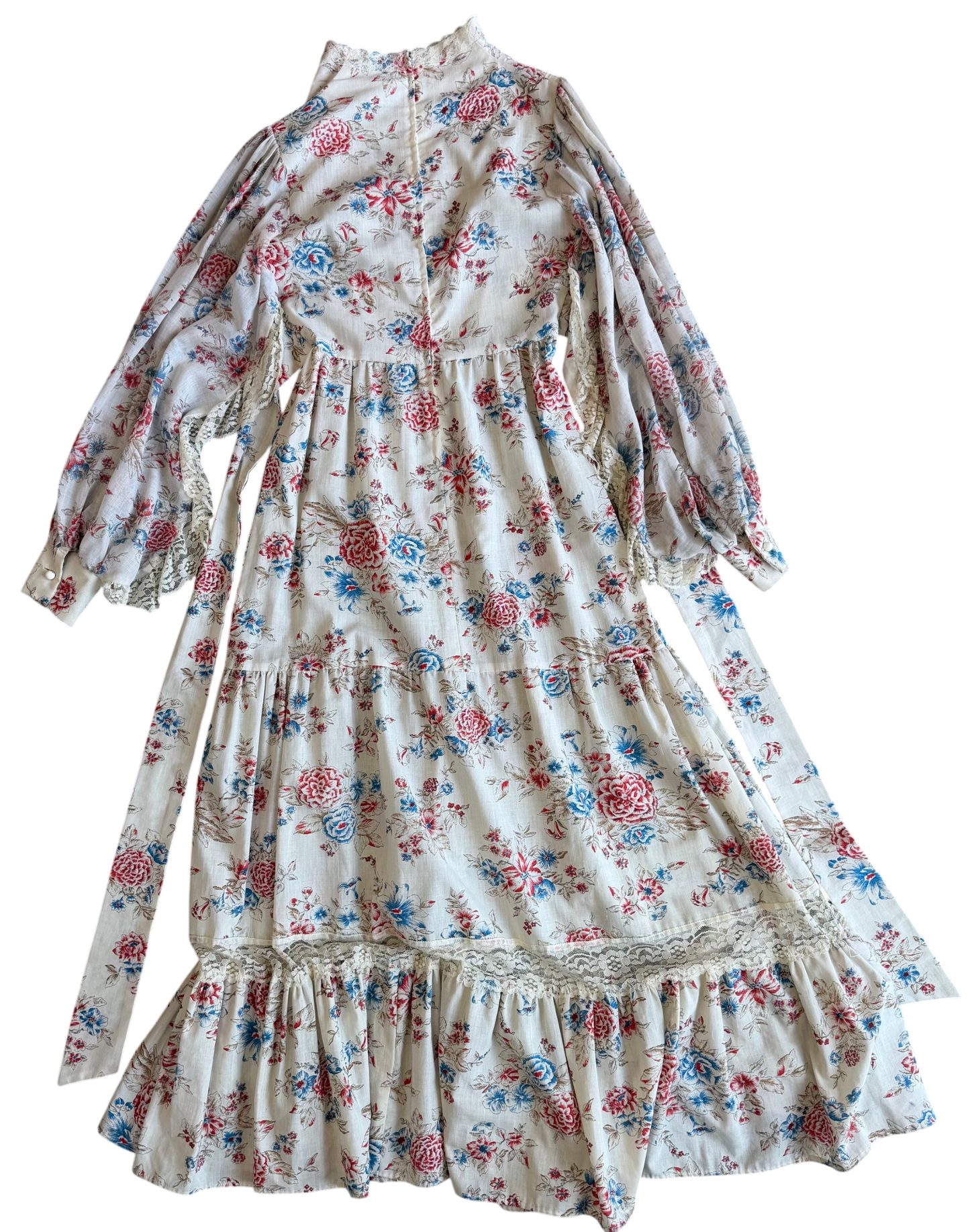 1970's Cotton Prairie Dress