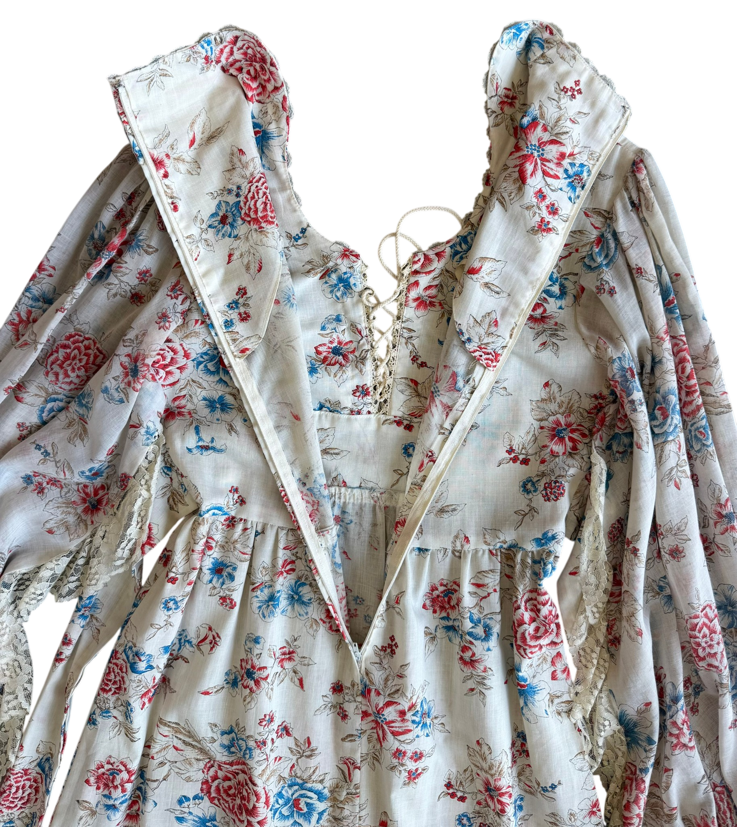 1970's Cotton Prairie Dress