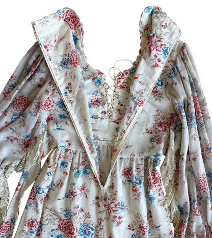 1970's Cotton Prairie Dress