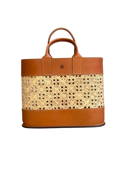 JXF Leatherworks Cane Tote Bag
