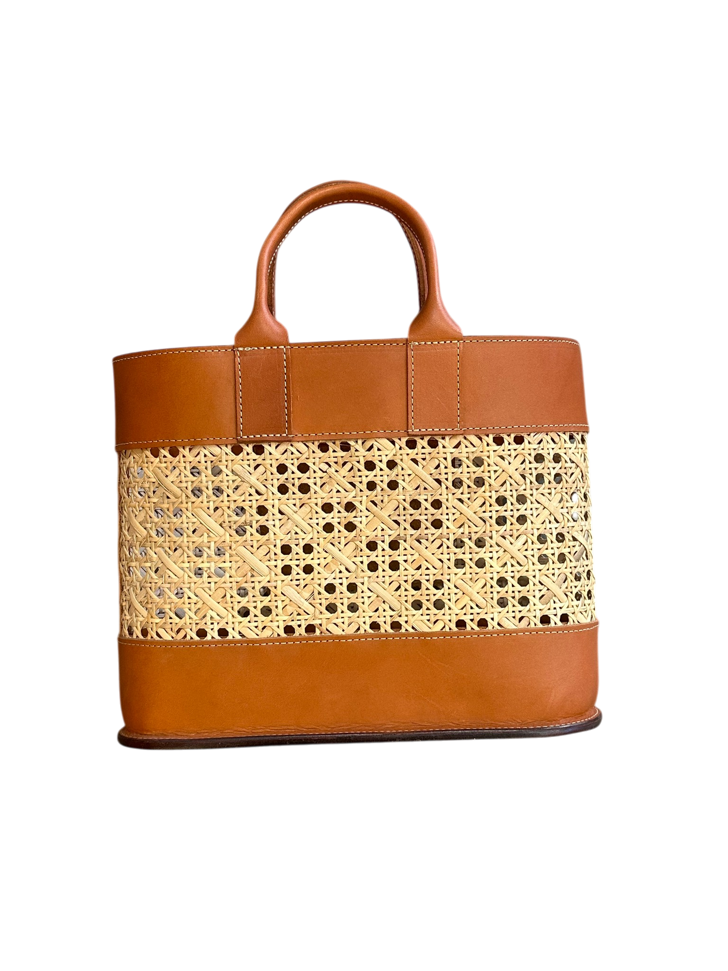 JXF Leatherworks Cane Tote Bag