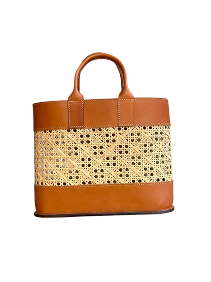 JXF Leatherworks Cane Tote Bag
