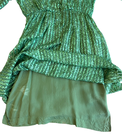 1970's Albert Capraro Green Dress