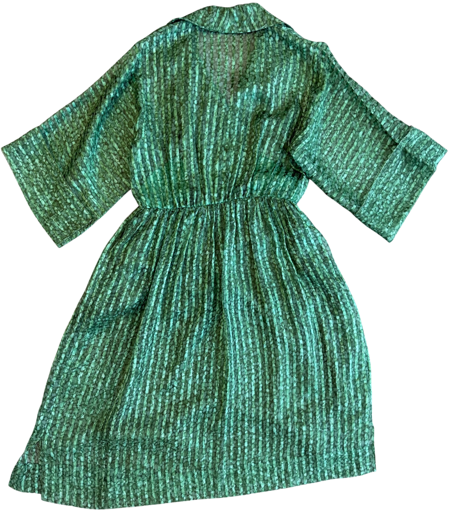 1970's Albert Capraro Green Dress