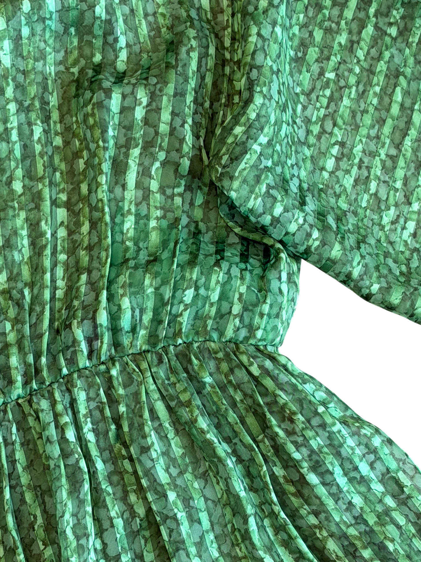 1970's Albert Capraro Green Dress