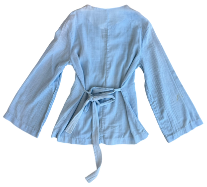 1970's Mister Marty Blue Long Sleeve Top