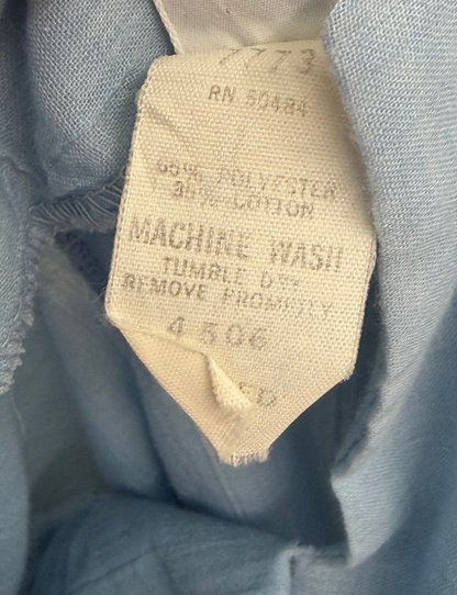 1970's Mister Marty Blue Long Sleeve Top
