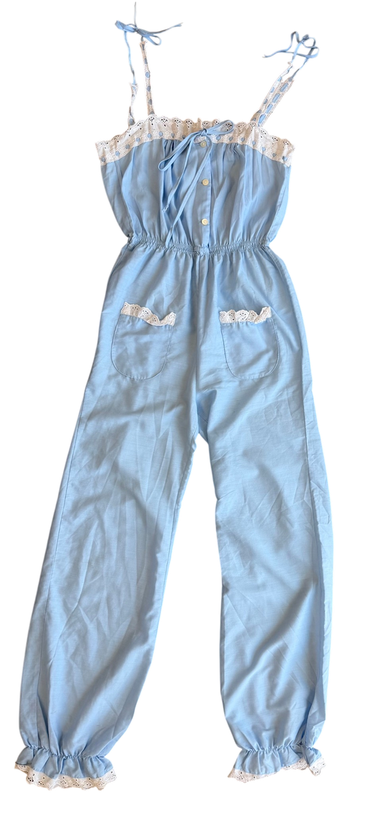 70's Baby Blue Jumpsuit