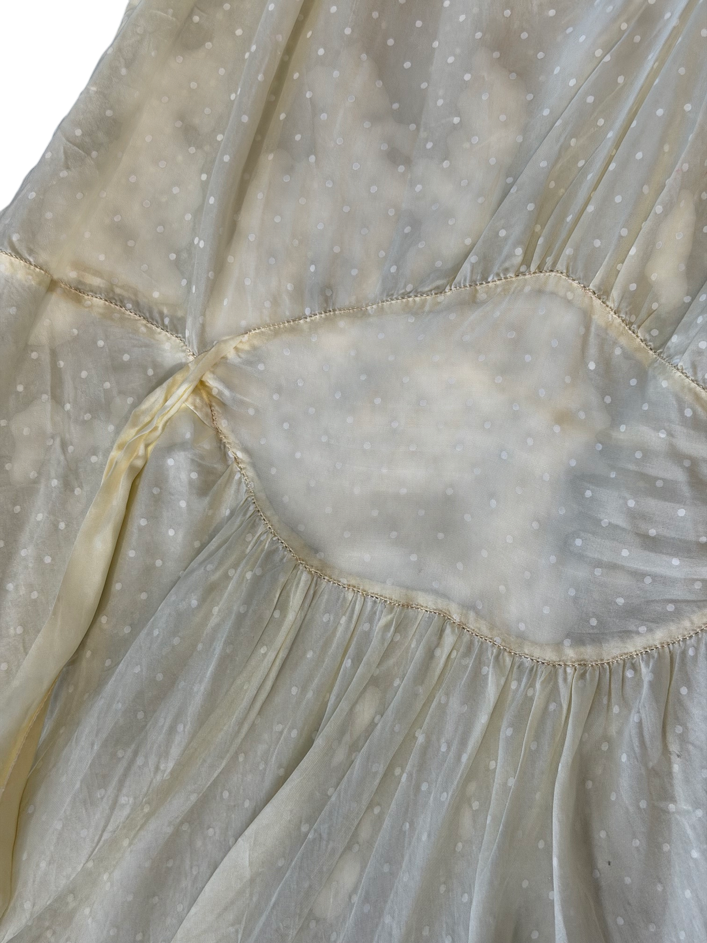 Pale Yellow Swiss Dot Dress