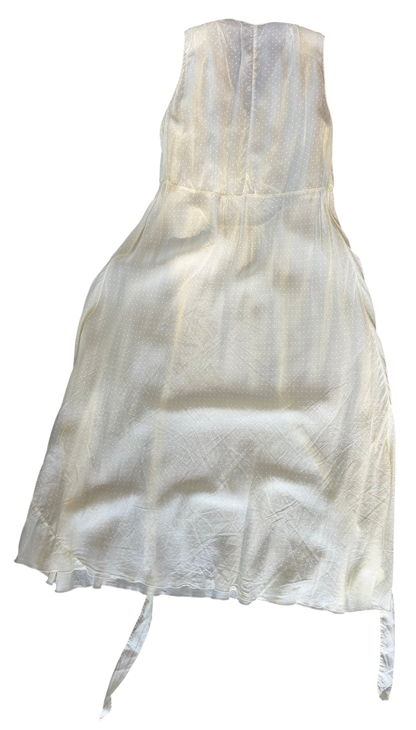 Pale Yellow Swiss Dot Dress