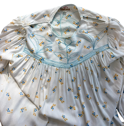 1970's Folk Cotton Blouse