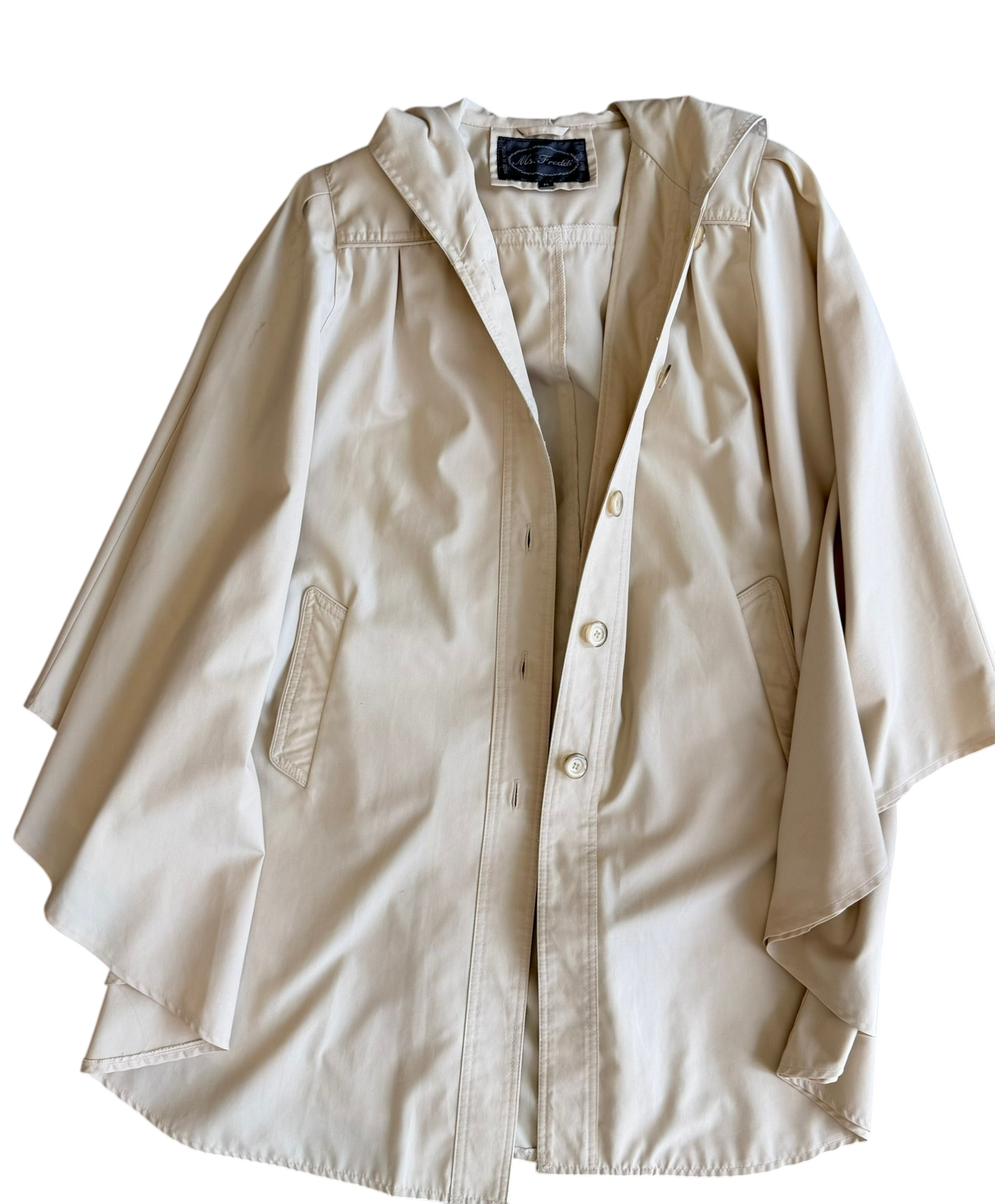 1970's Ms. Freddi Hooded Trench Cape