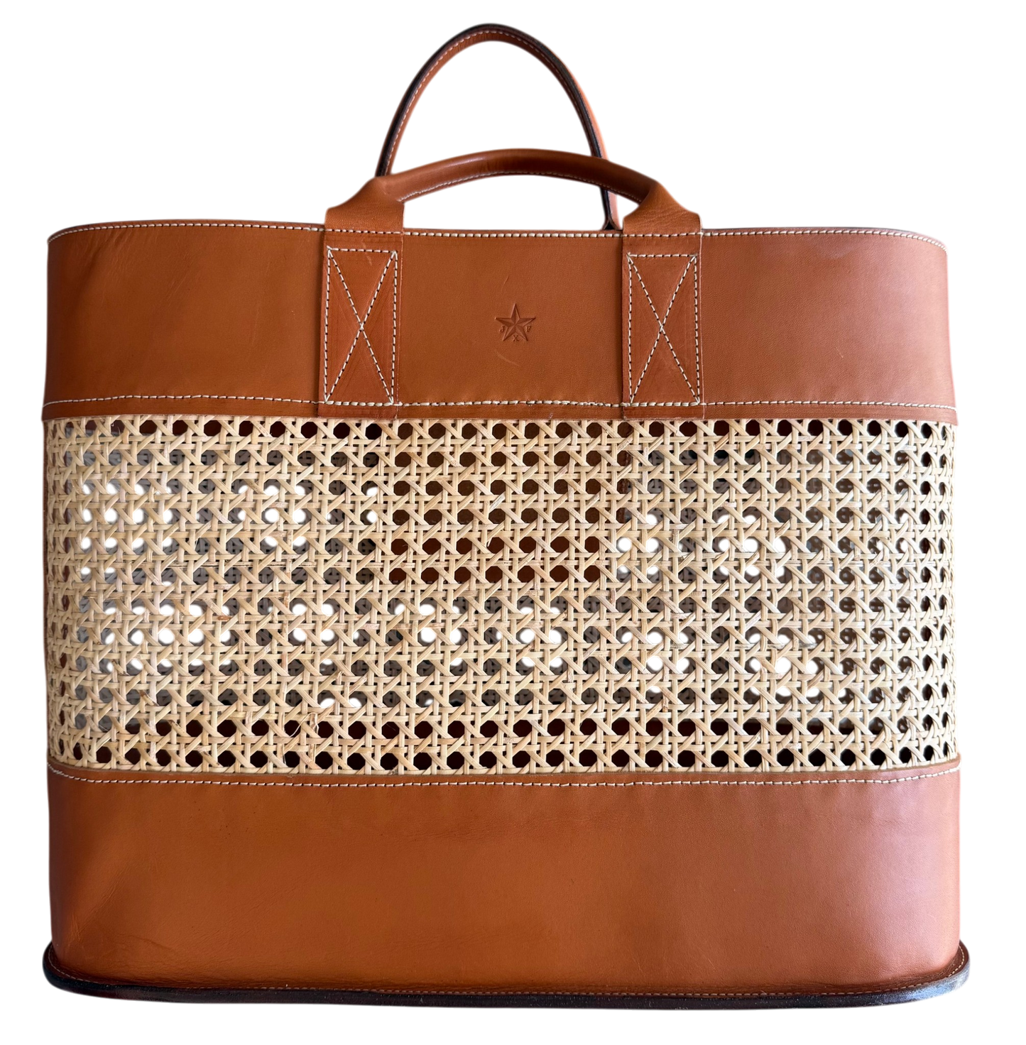 JXF Leatherworks Cane Tote Bag