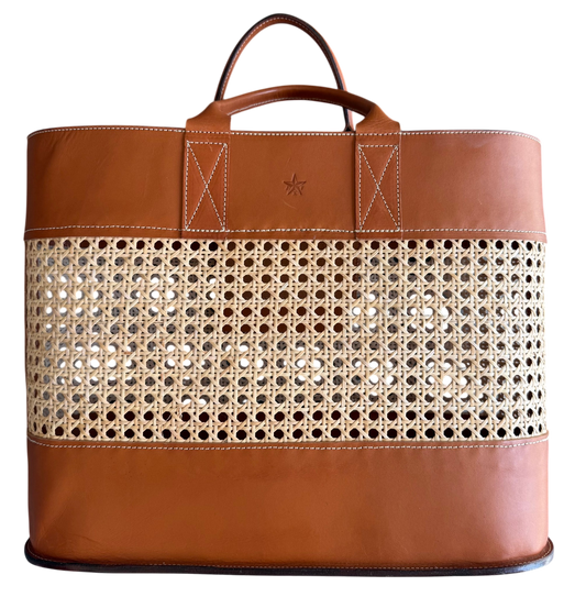JXF Leatherworks Cane Tote Bag