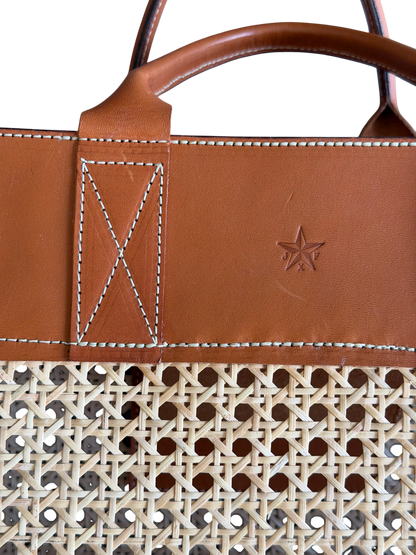 JXF Leatherworks Cane Tote Bag