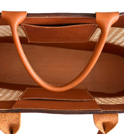 JXF Leatherworks Cane Tote Bag