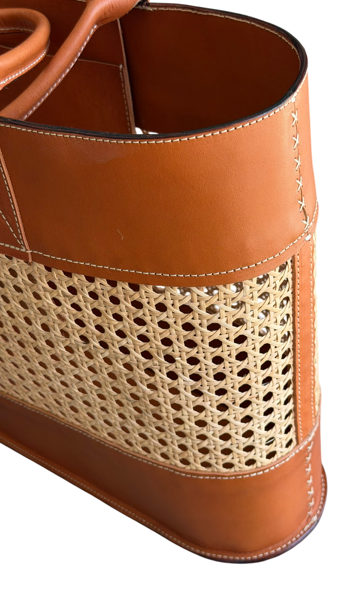 JXF Leatherworks Cane Tote Bag