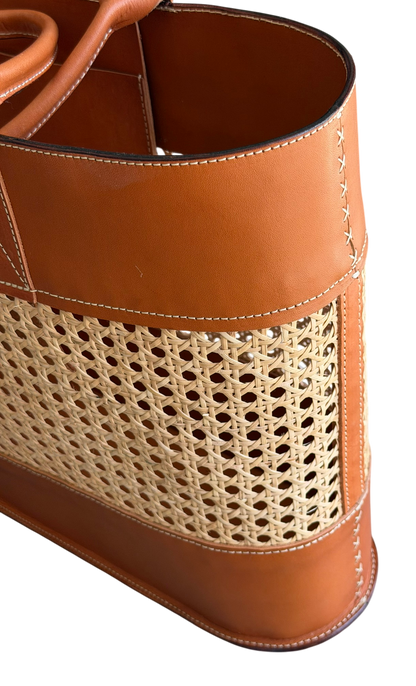 JXF Leatherworks Cane Tote Bag