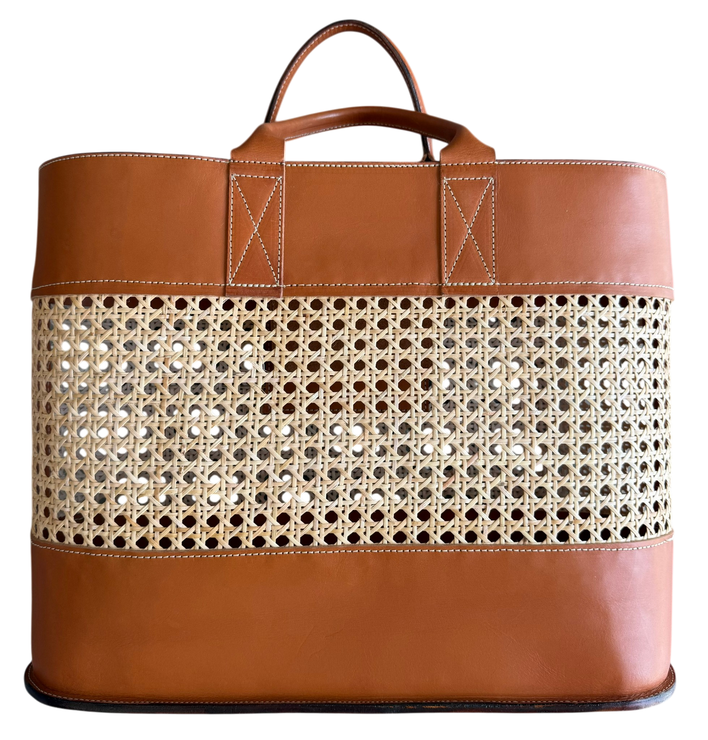 JXF Leatherworks Cane Tote Bag