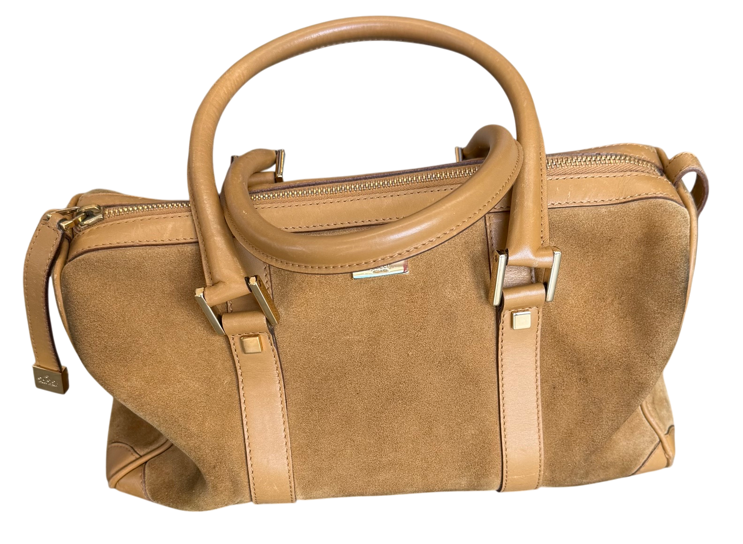 Gucci Suede Boston Bag