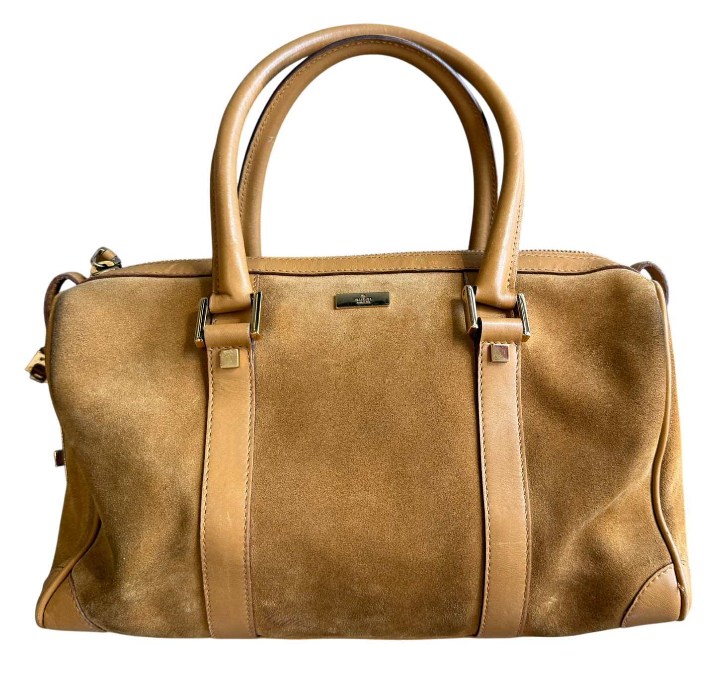 Gucci Suede Boston Bag