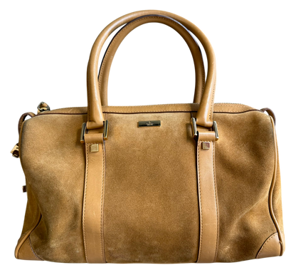 Gucci Suede Boston Bag