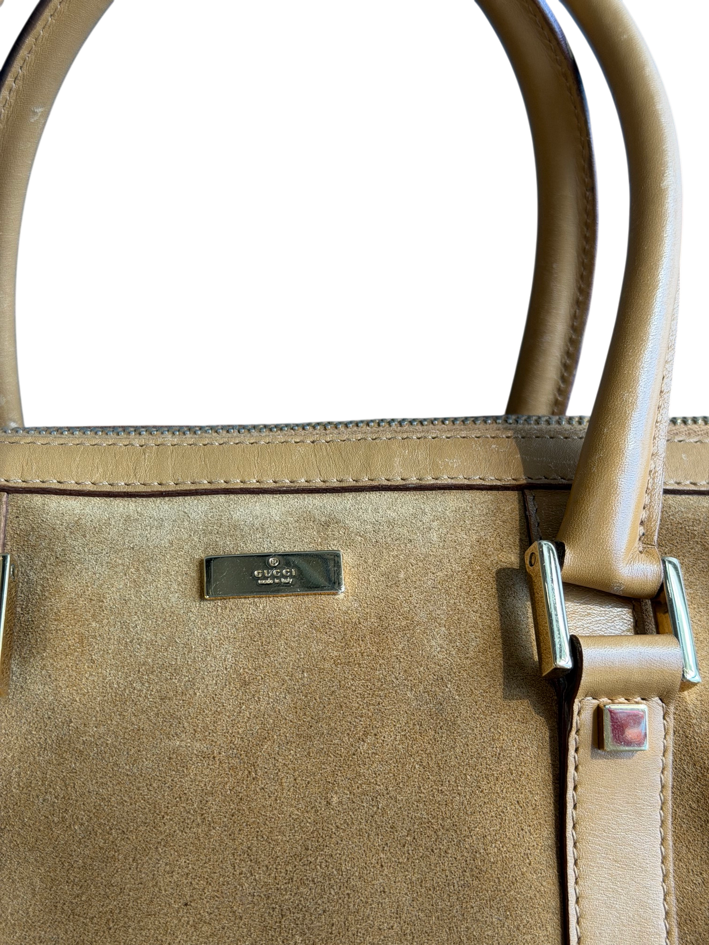 Gucci Suede Boston Bag