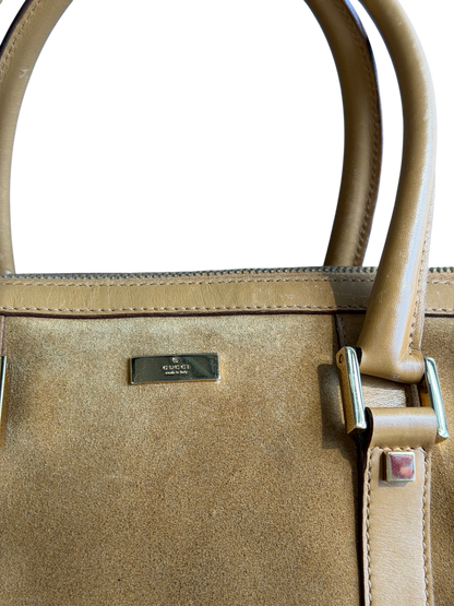 Gucci Suede Boston Bag