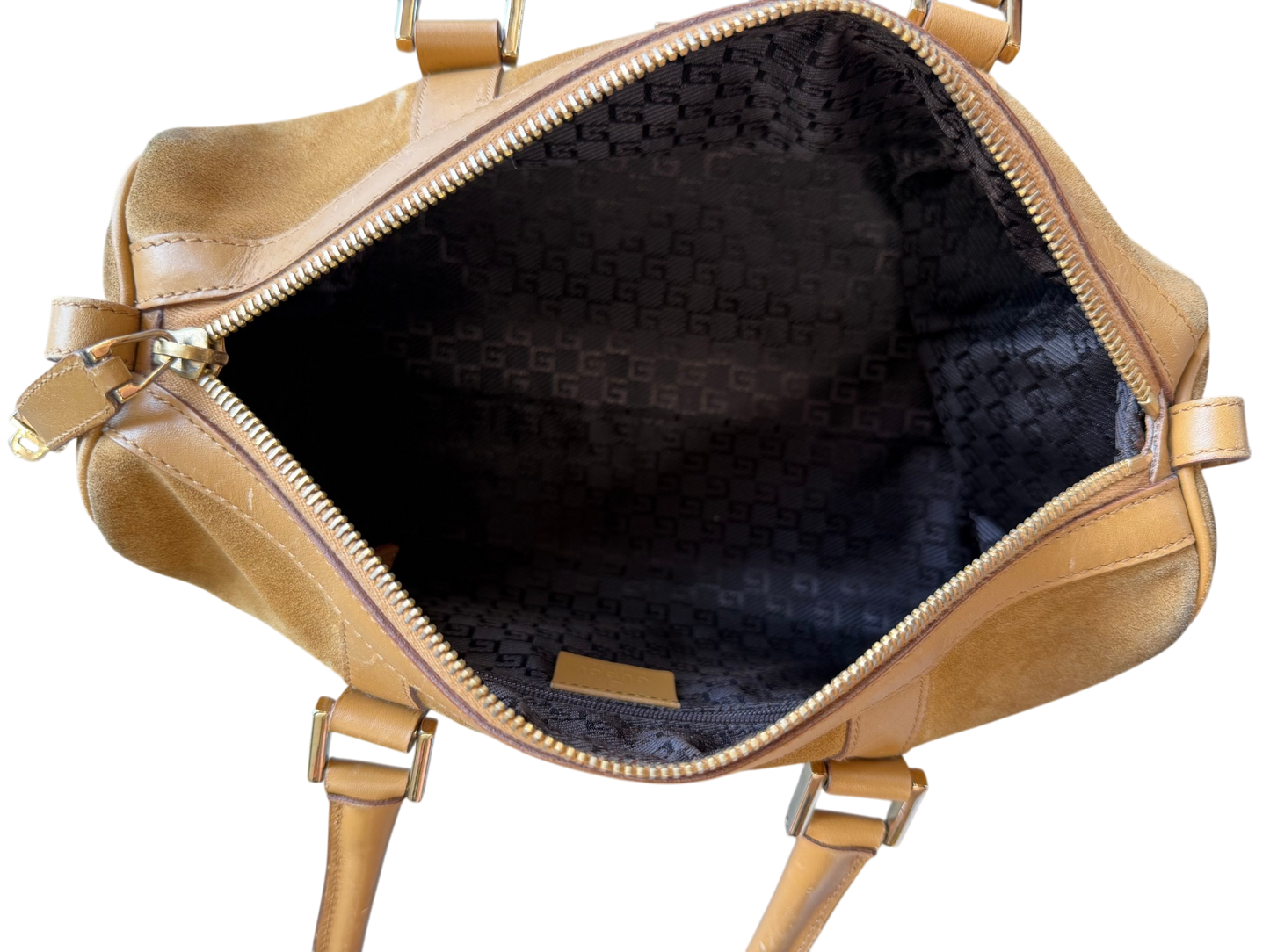 Gucci Suede Boston Bag