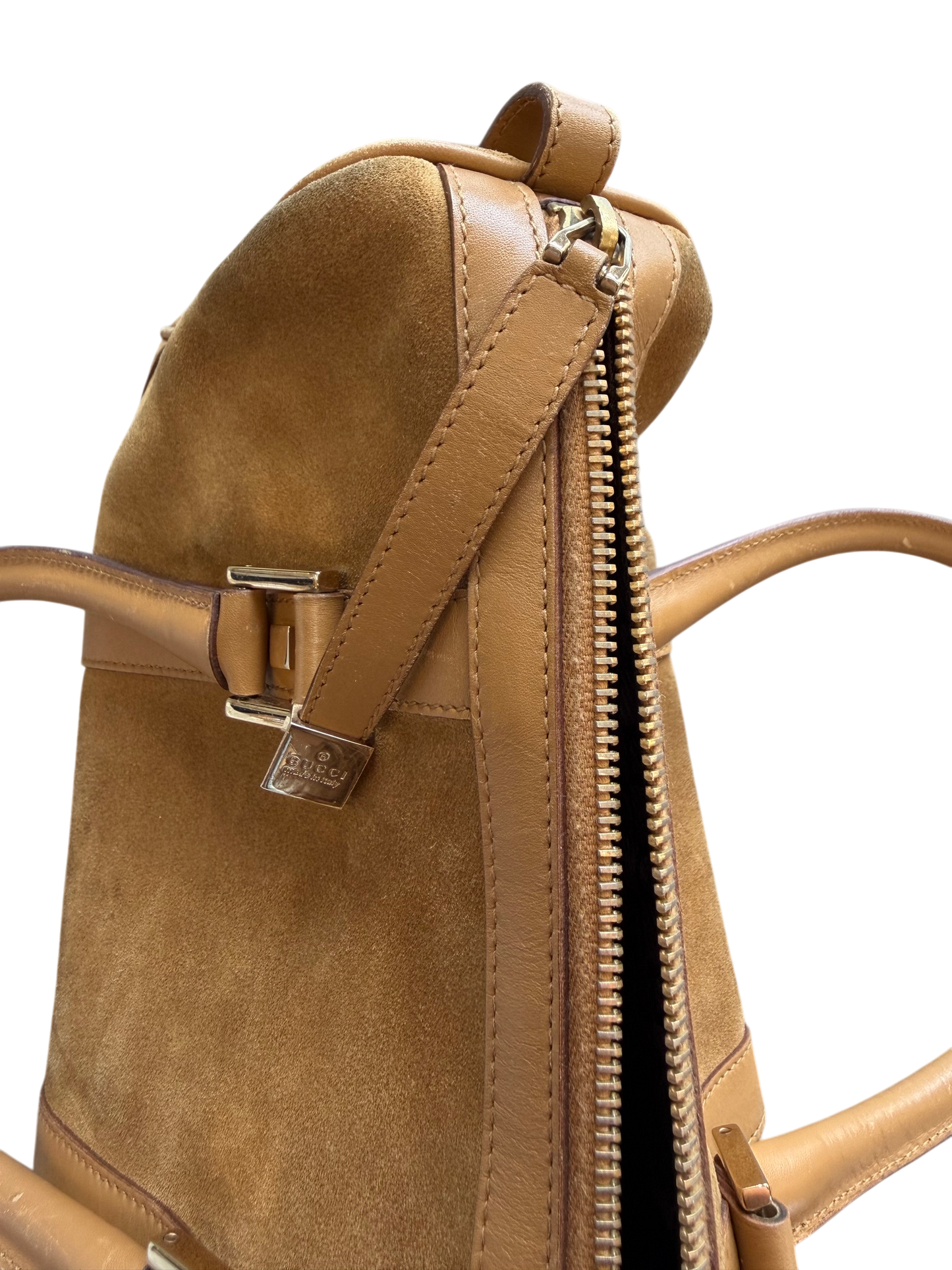 Gucci Suede Boston Bag