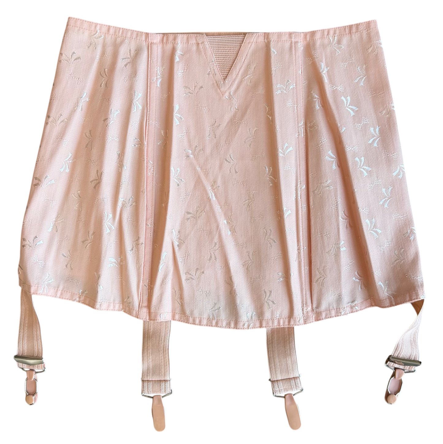 1950s Triumph Pink Jacquard Garter Belt