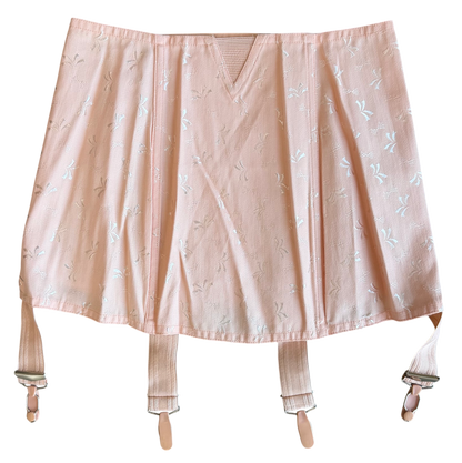 1950s Triumph Pink Jacquard Garter Belt