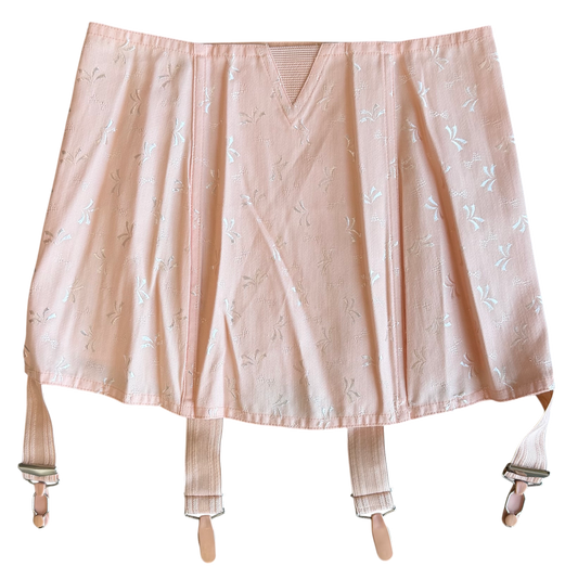 1950s Triumph Pink Jacquard Garter Belt