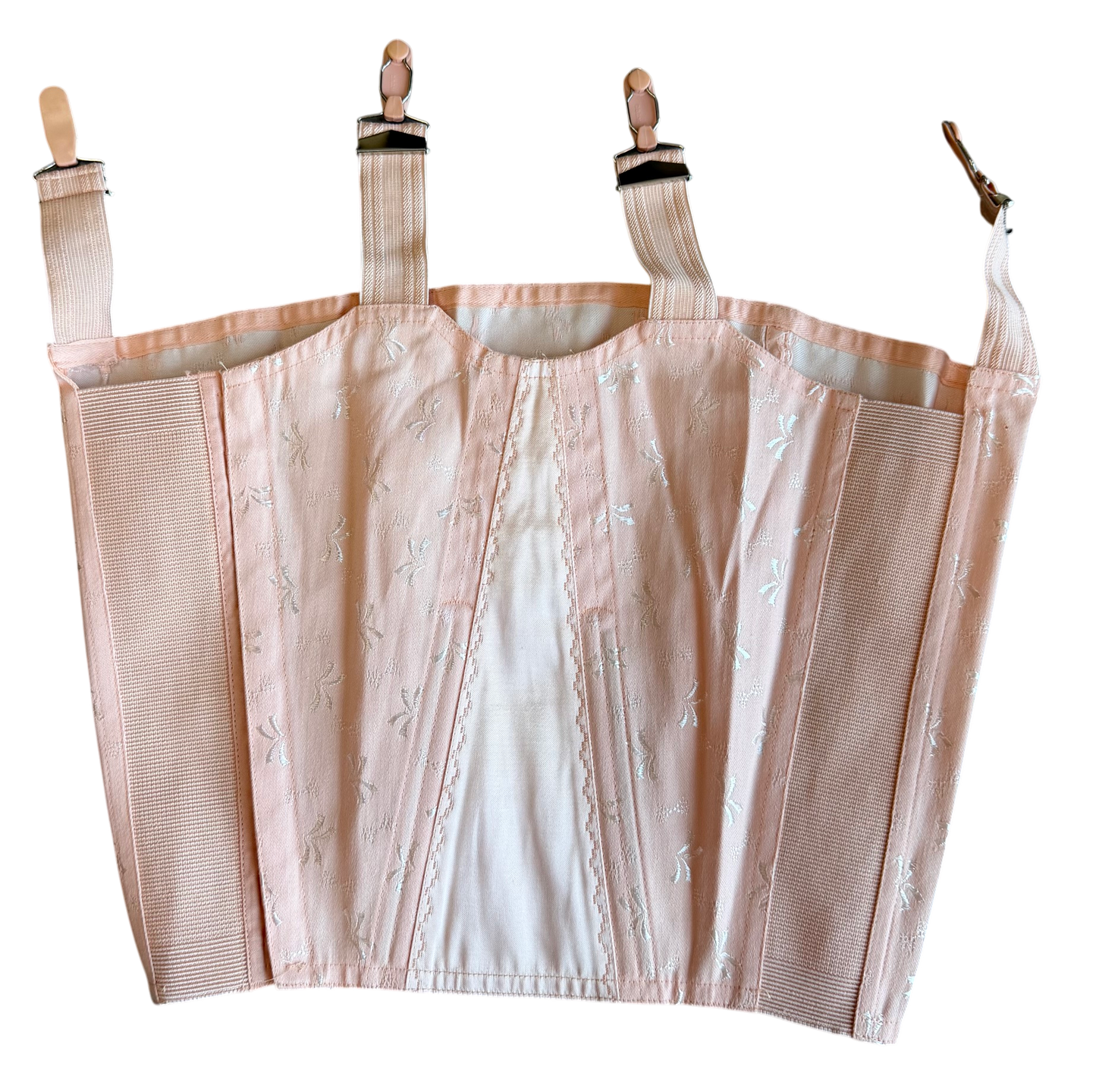 1950s Triumph Pink Jacquard Garter Belt