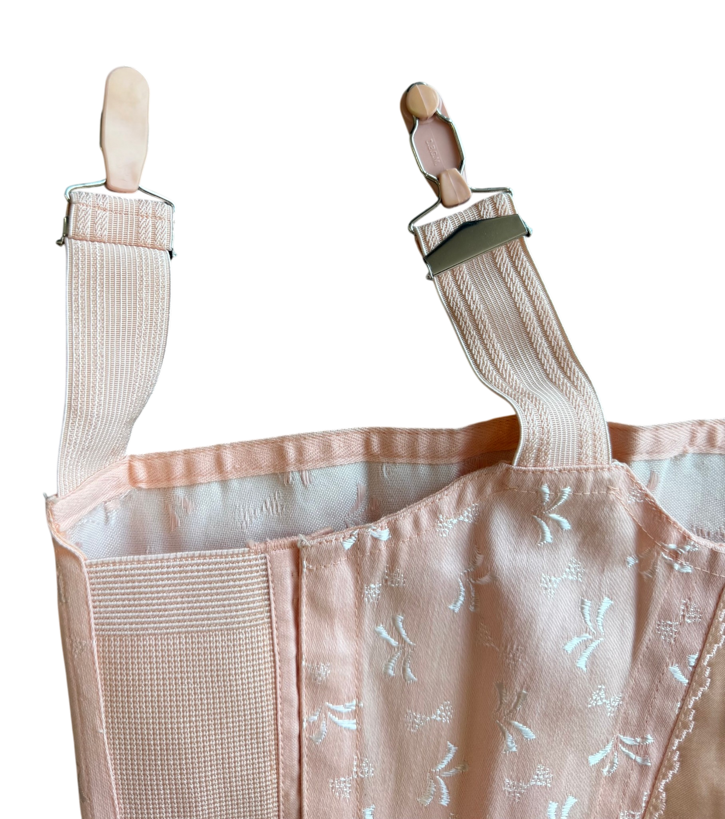 1950s Triumph Pink Jacquard Garter Belt