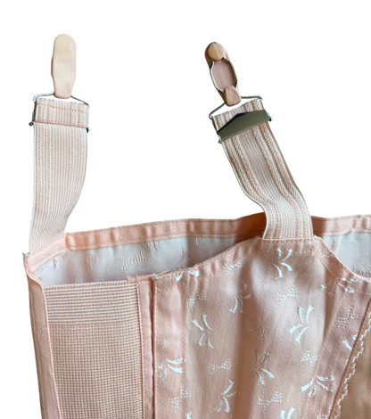 1950s Triumph Pink Jacquard Garter Belt