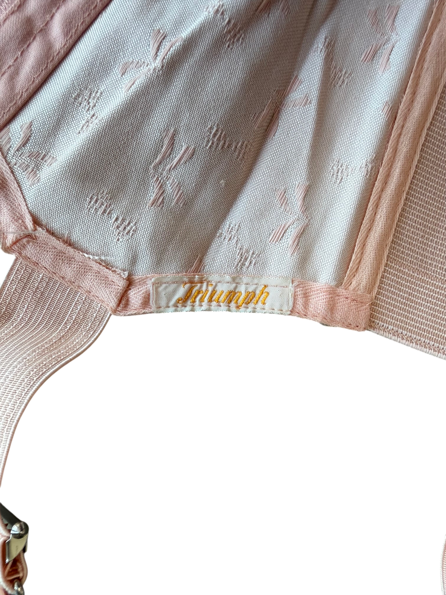 1950s Triumph Pink Jacquard Garter Belt