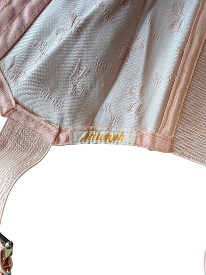 1950s Triumph Pink Jacquard Garter Belt